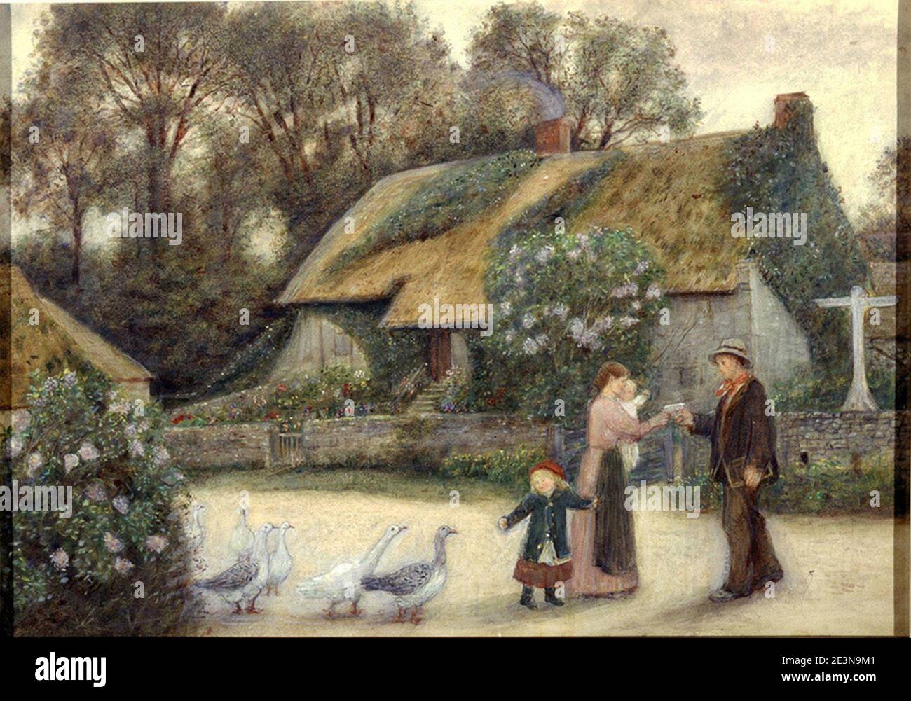 Marie Spartali Stillman Farm Scene Stock Photo Alamy