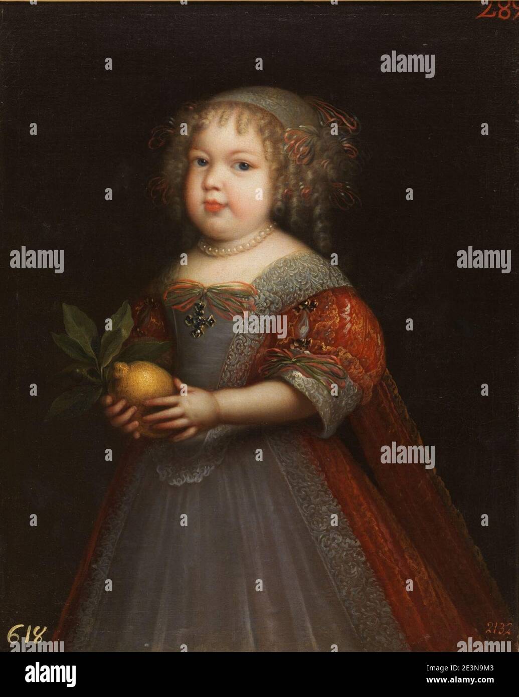 Marie Thérèse de France, Madame Royale by Jean Nocret (Museo del Prado). Stock Photo