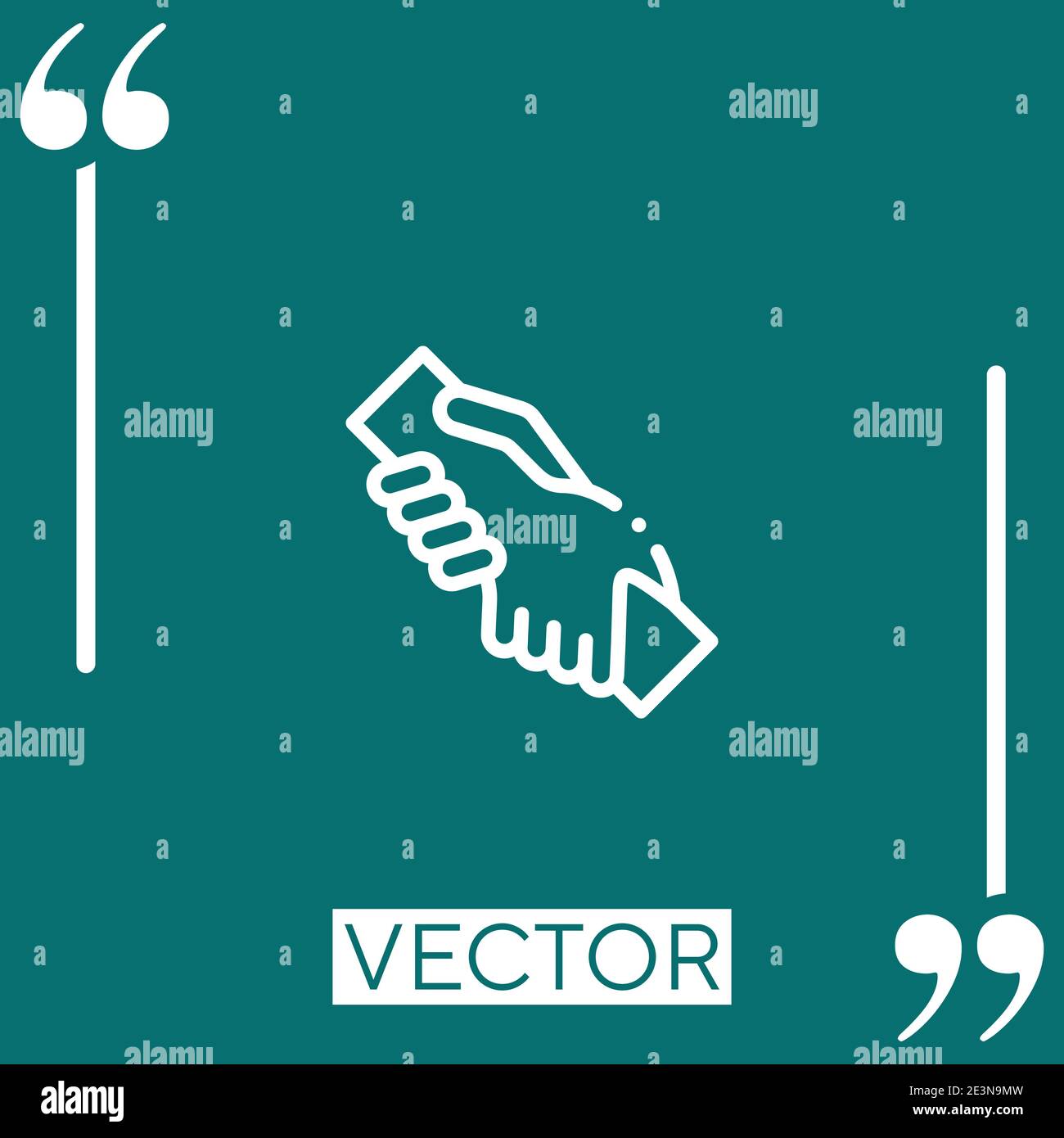 helping hand vector icon Linear icon. Editable stroked line Stock Vector