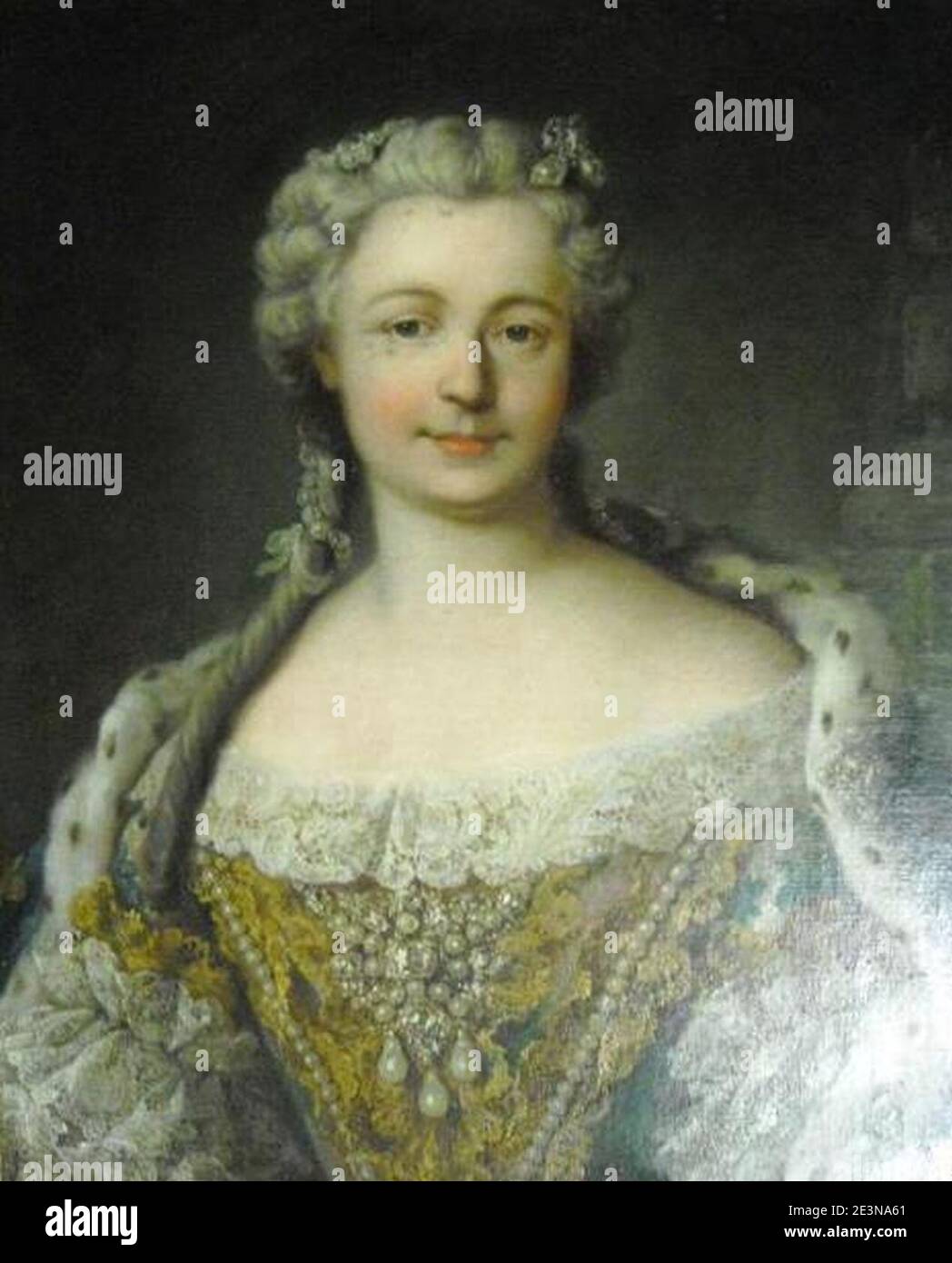 Marie Leszczynska after Louis Tocqué. Stock Photo