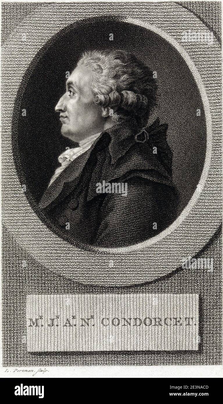 Marie Jean Antoine Nicolas de Caritat, marquis de Condorcet Stock Photo -  Alamy