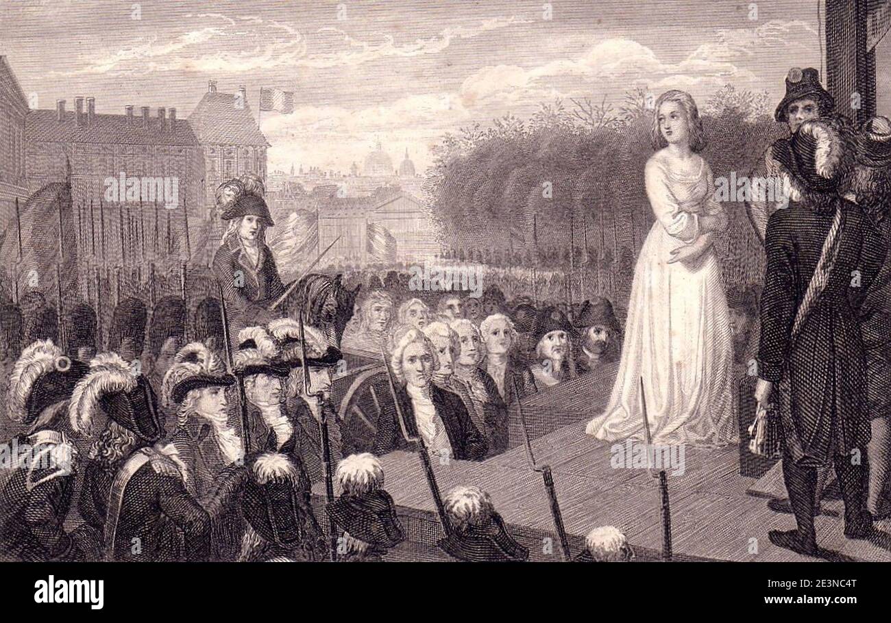 Marie Antoinette Execution. Stock Photo