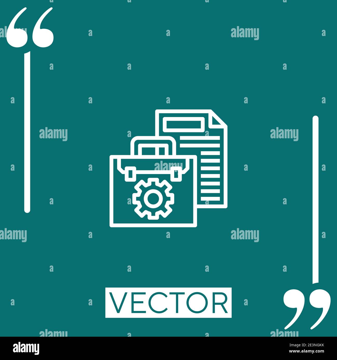 project vector icon Linear icon. Editable stroke line Stock Vector