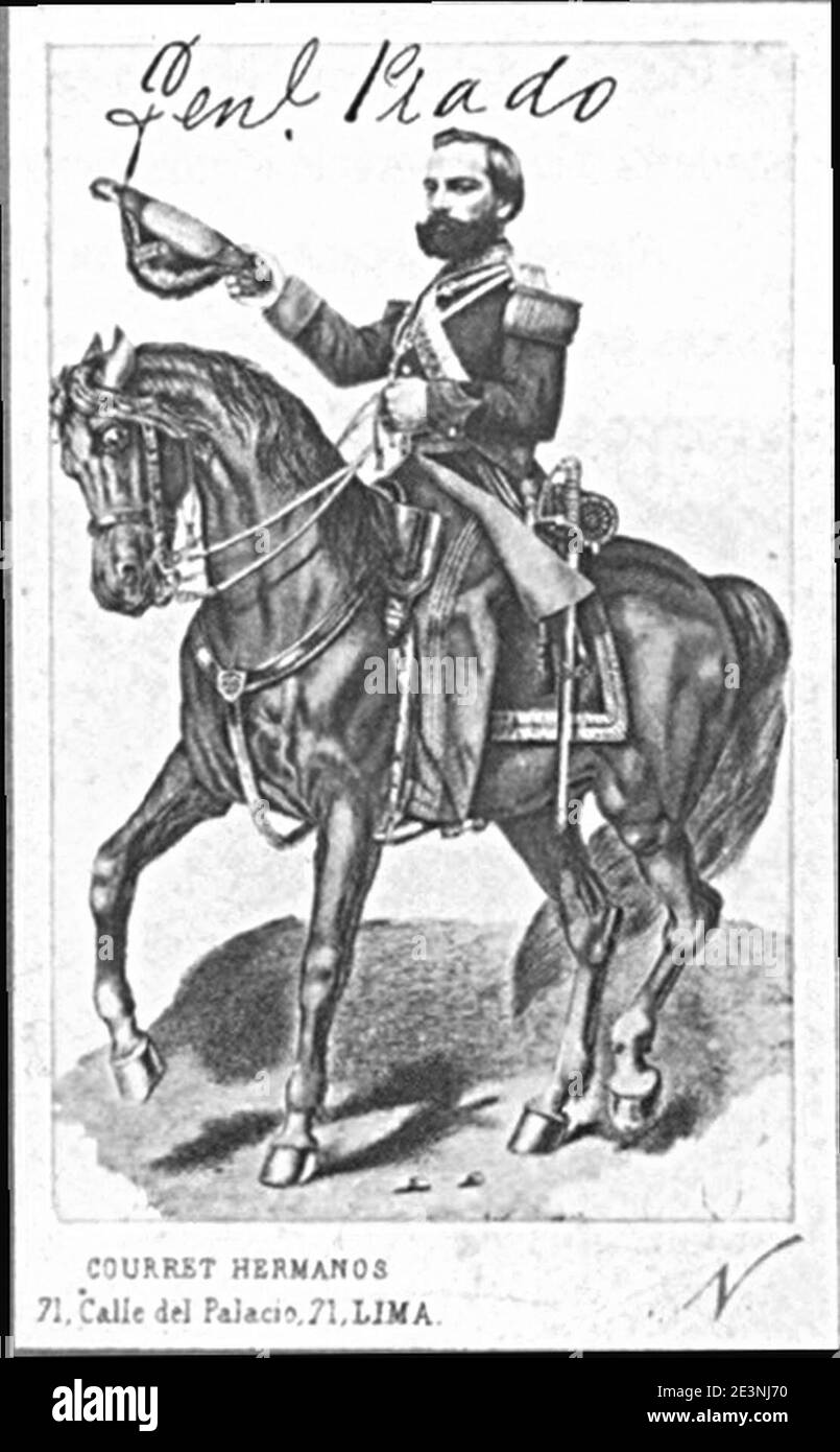 Mariano Ignacio Prado ecuestre. Stock Photo