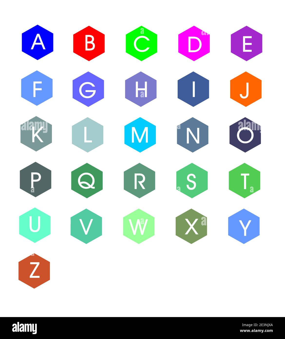 A To Z Alphabet Chart Stock Photo - Alamy