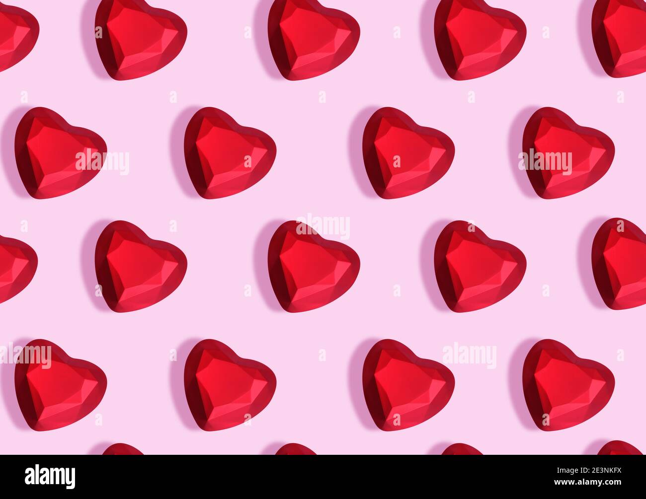 Seamless pattern with red ring box. Marry me Stock Photo