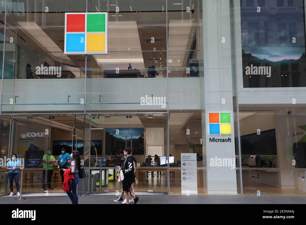 Microsoft store in Pitt Street Mall, Sydney, NSW, Australia Stock Photo