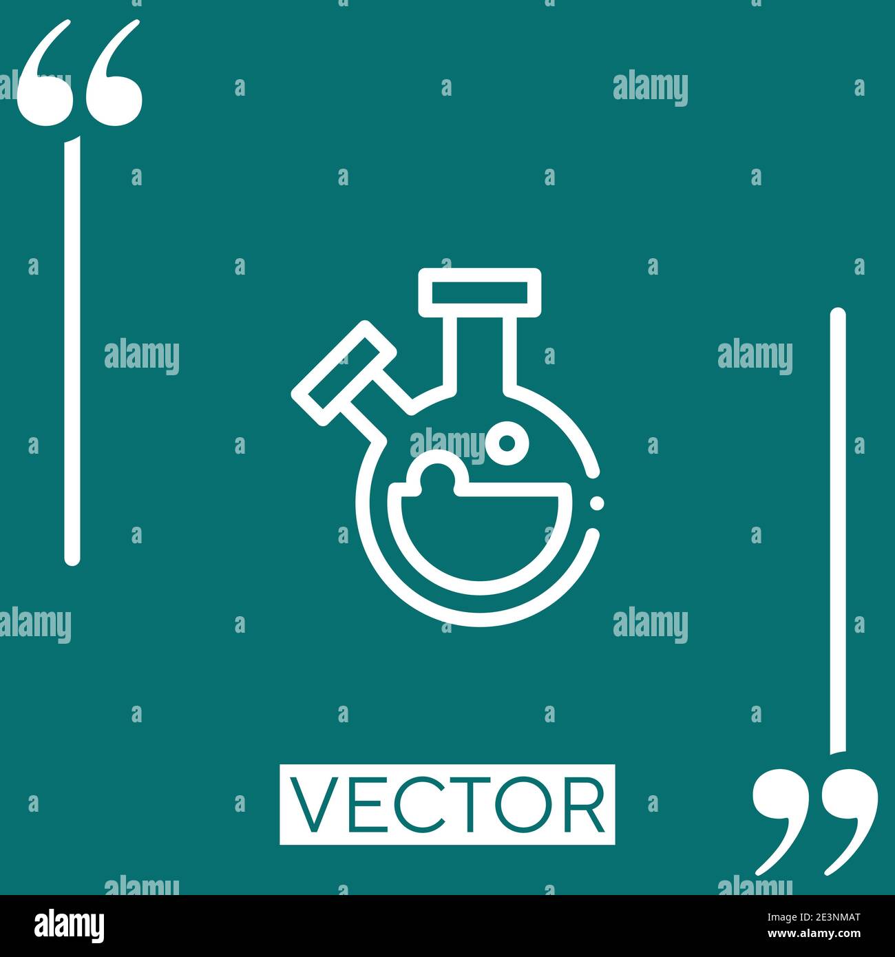 flask vector icon Linear icon. Editable stroke line Stock Vector Image ...