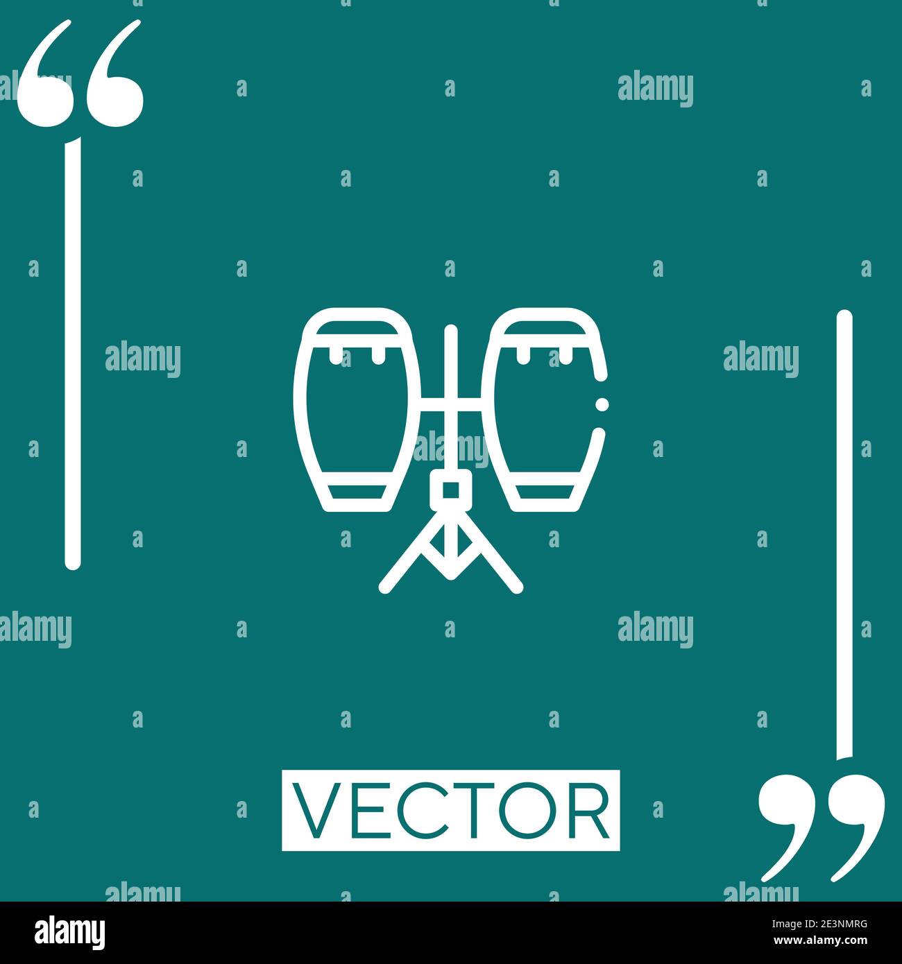 conga vector icon Linear icon. Editable stroked line Stock Vector