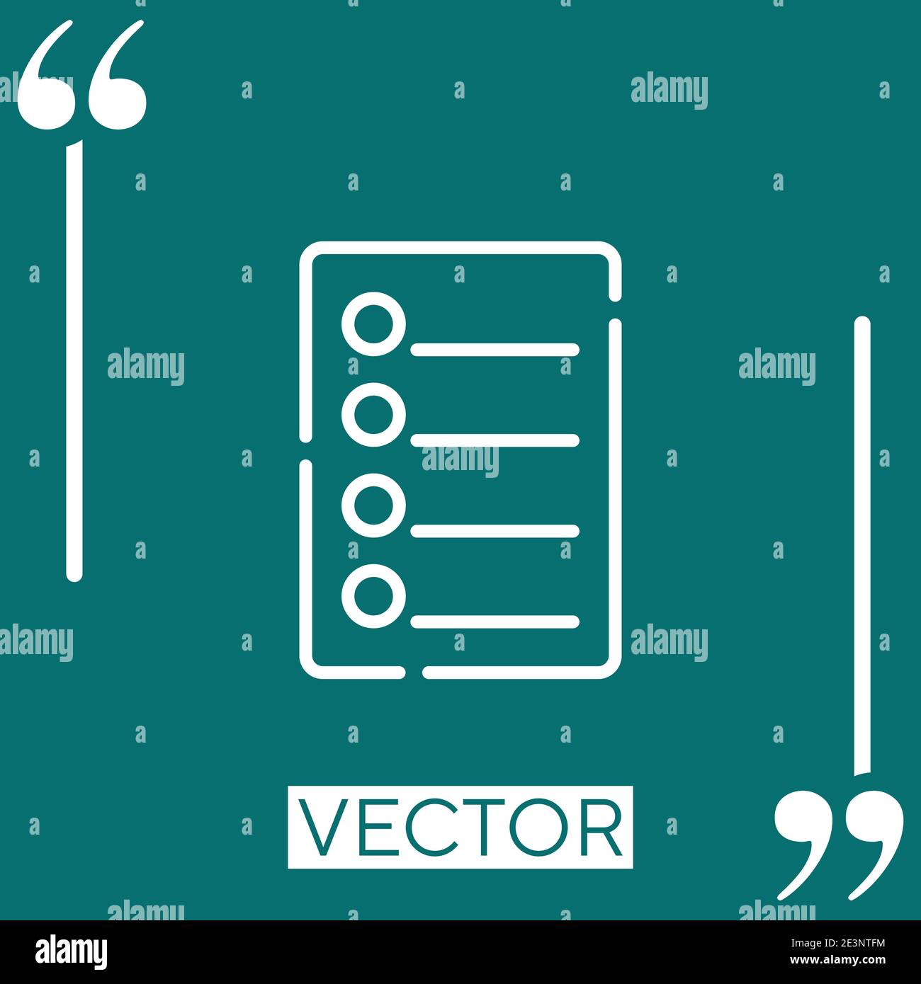 notes vector icon Linear icon. Editable stroked line Stock Vector