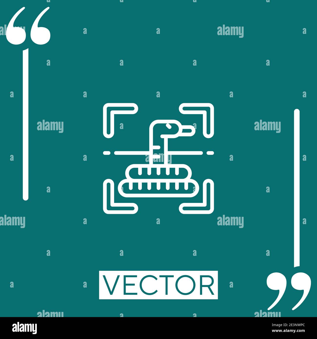 herping vector icon Linear icon. Editable stroke line Stock Vector