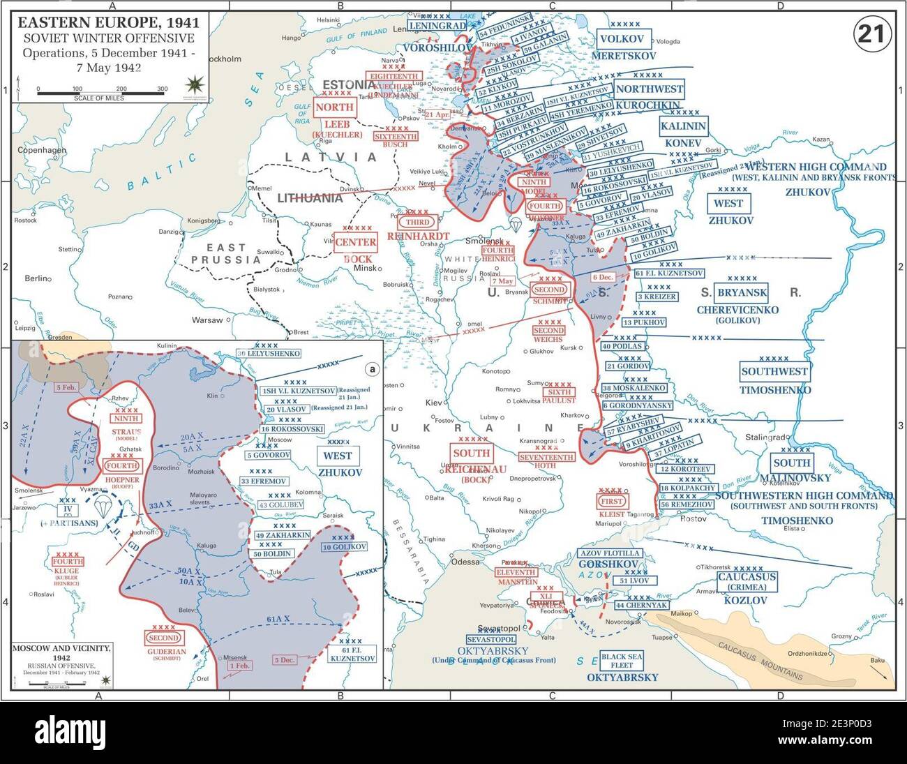 Soviet Counteroffensive Map Soviet 1941 Winter counteroffensive Stock Photo - Alamy