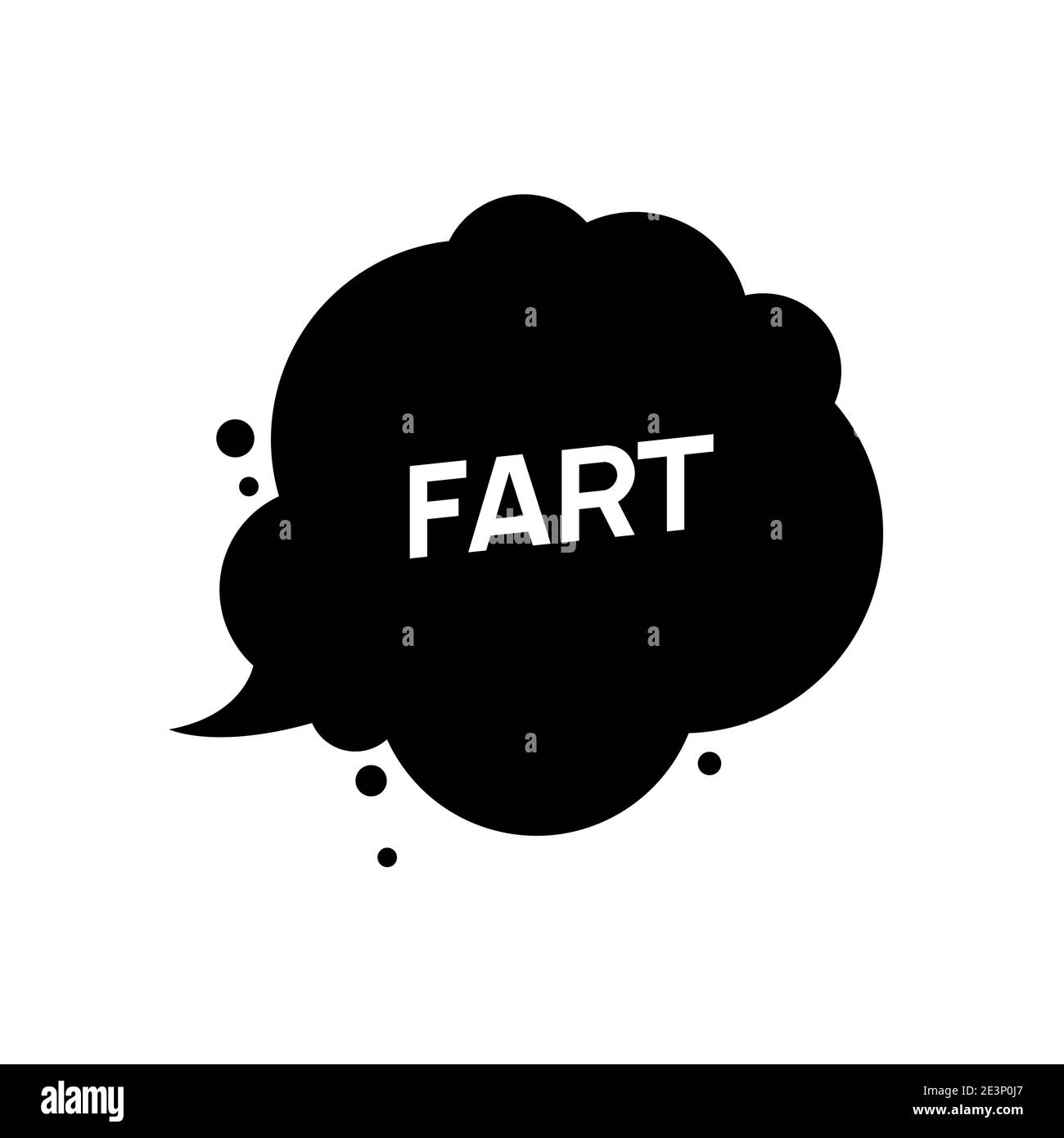 Fart smoke cartoon icon. Stink fart bad smell green gas cloud Stock Vector