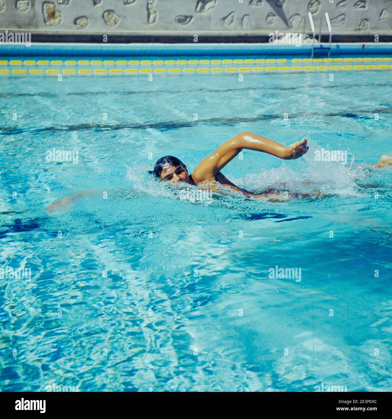 French swimmer Alain Mosconi, PreOlympic training camp, FontRomeu
