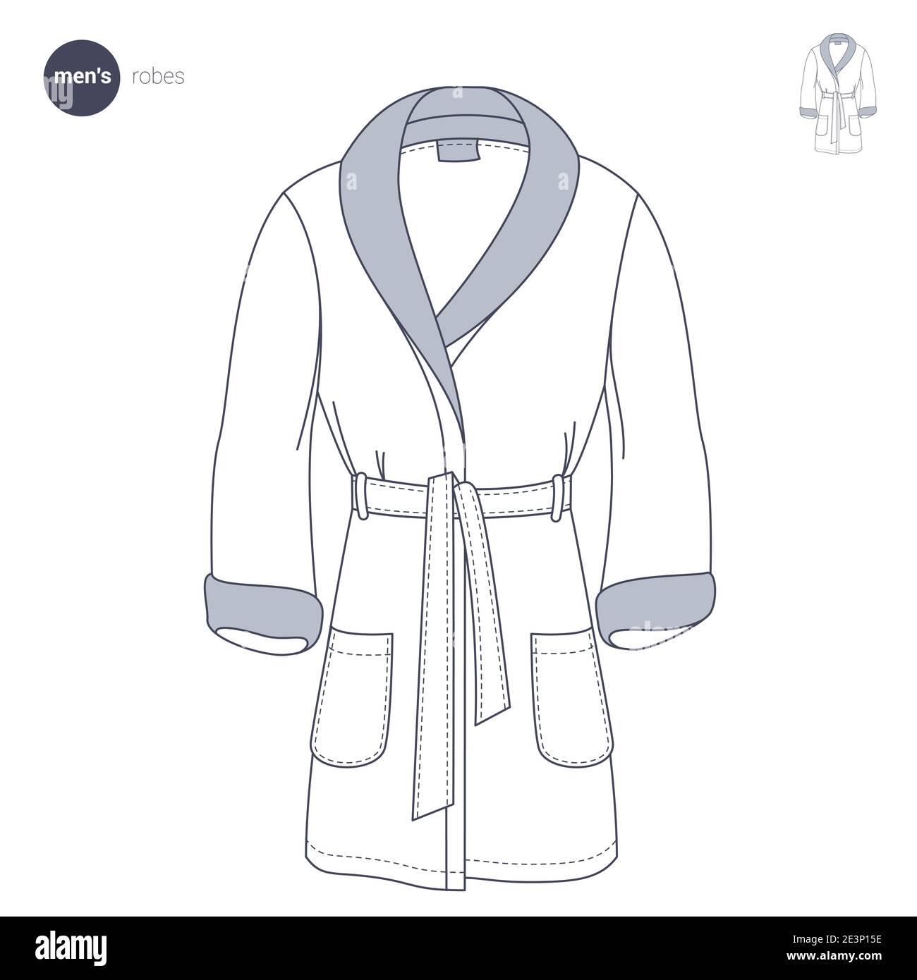 Clothes thin line style. Stock Vector