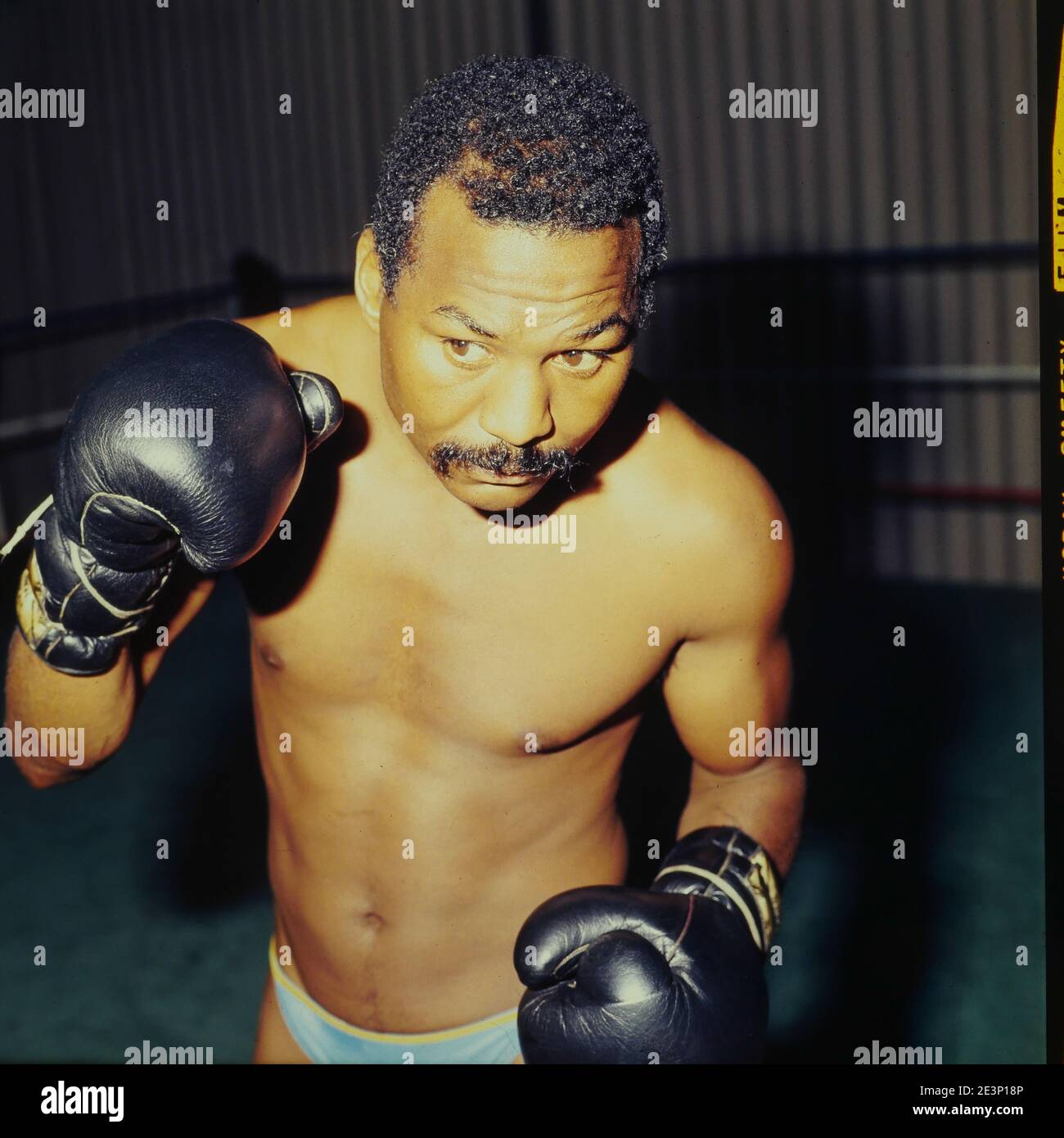 Boxer Jose Napoles training, Lyon, France Stock Photo