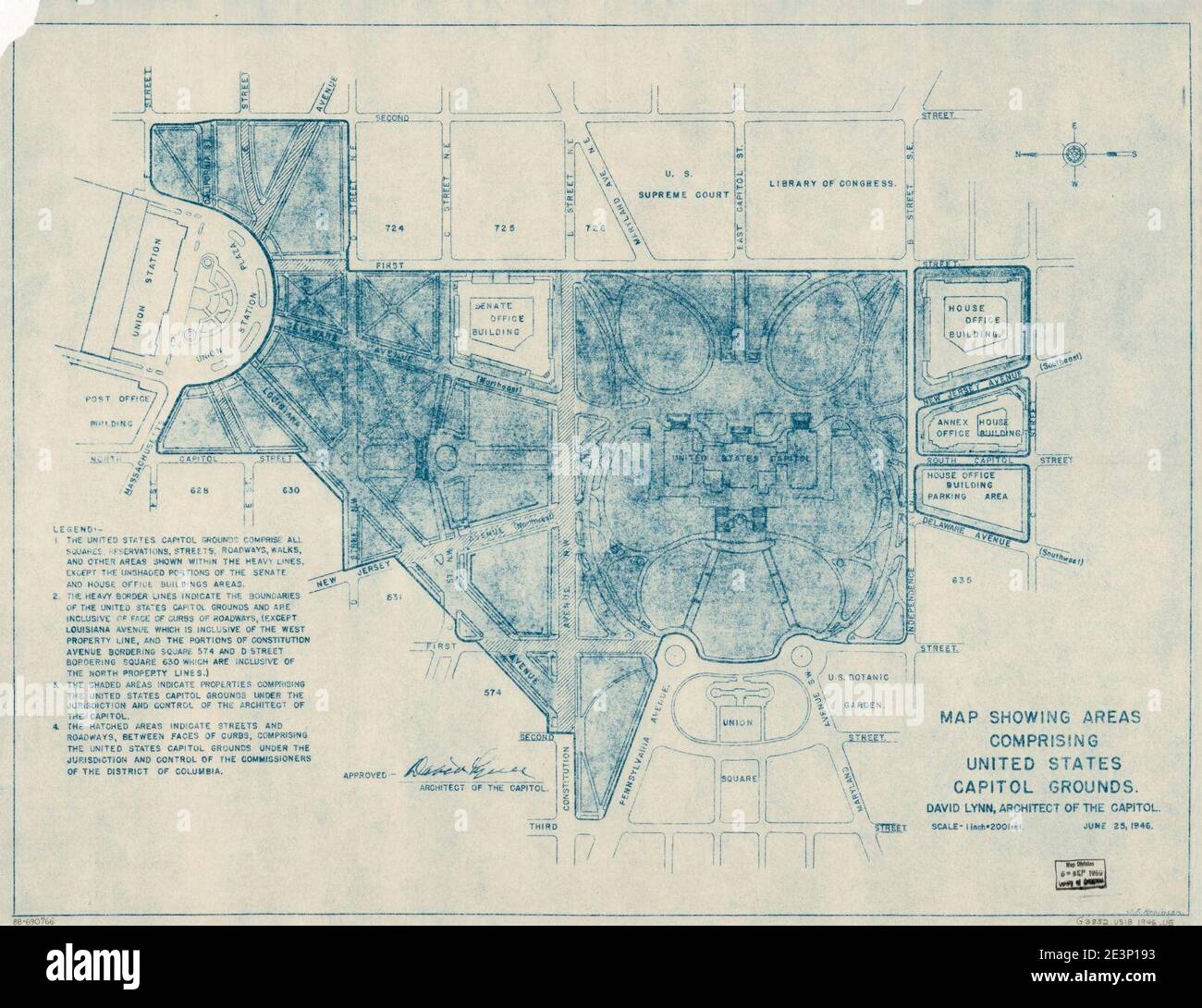 United states capitol map hi res - Map Showing Areas Comprising United States Capitol Grounds 2E3P193 