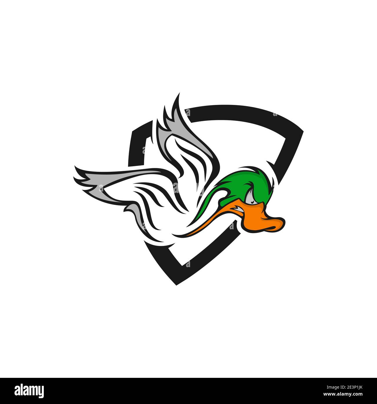 The Ducks logo design inspiration for club. Duck mascot logo design.EPS 10 Stock Vector