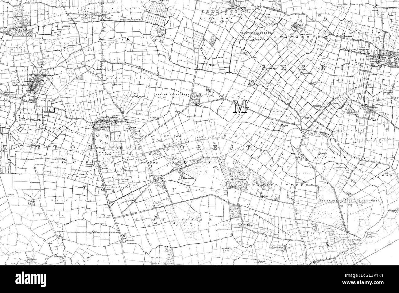 Map historic yorkshire Black and White Stock Photos & Images - Alamy
