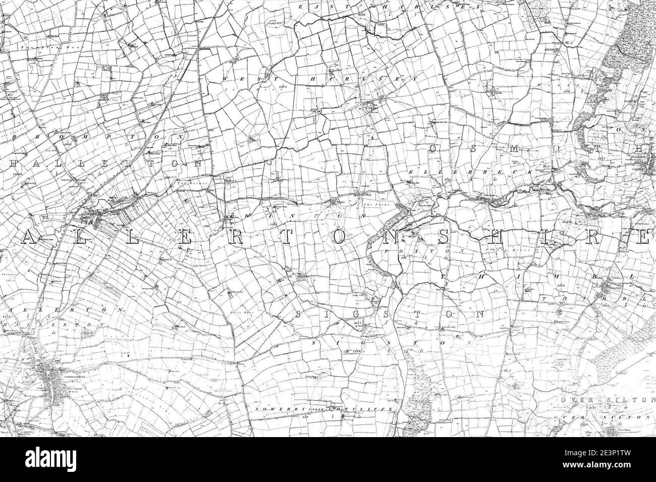 Map of Yorkshire Sheet 056, Ordnance Survey, 1848-1857 Stock Photo - Alamy