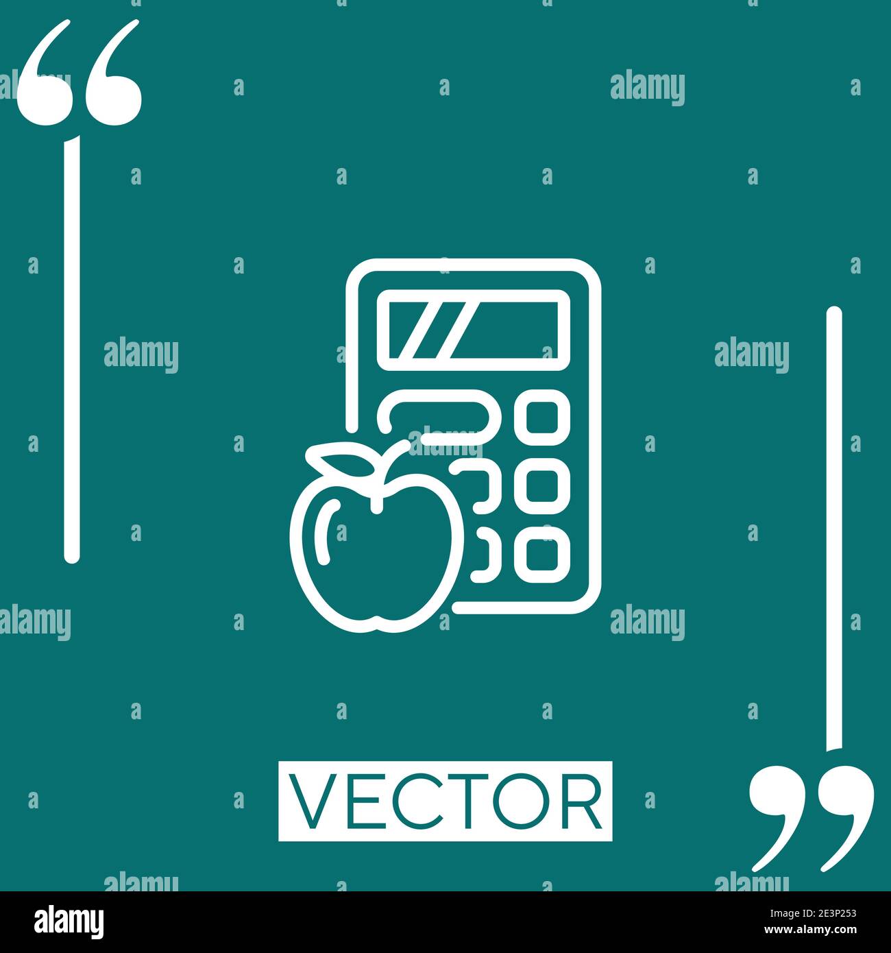 calculator Linear icon. Editable stroke line Stock Vector