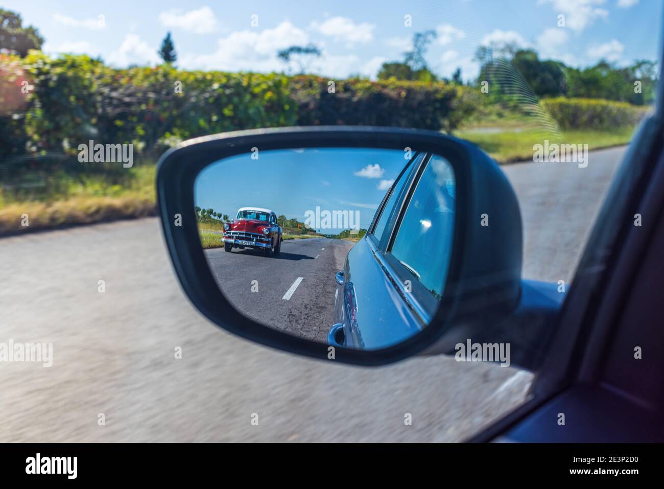 Rear view mirror of vintage car hires stock photography and images Alamy
