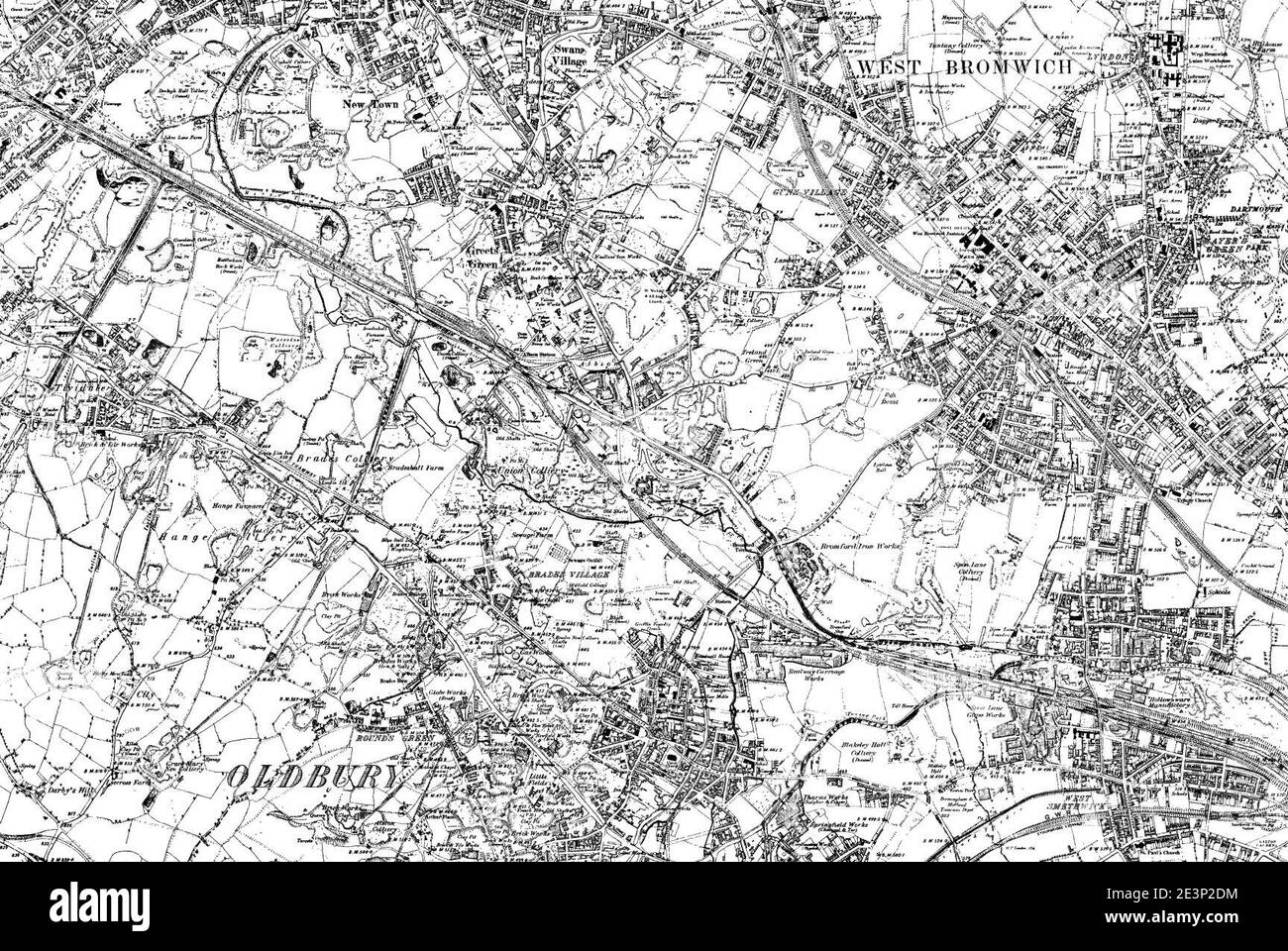Map of Worcestershire OS Map name 002-SW, Ordnance Survey, 1883-1893 ...