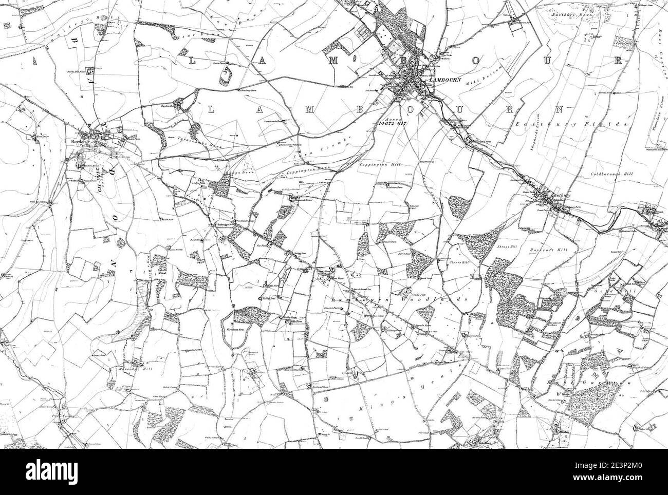 Map of Wiltshire Sheet 024, Ordnance Survey, 18781890 Stock Photo Alamy