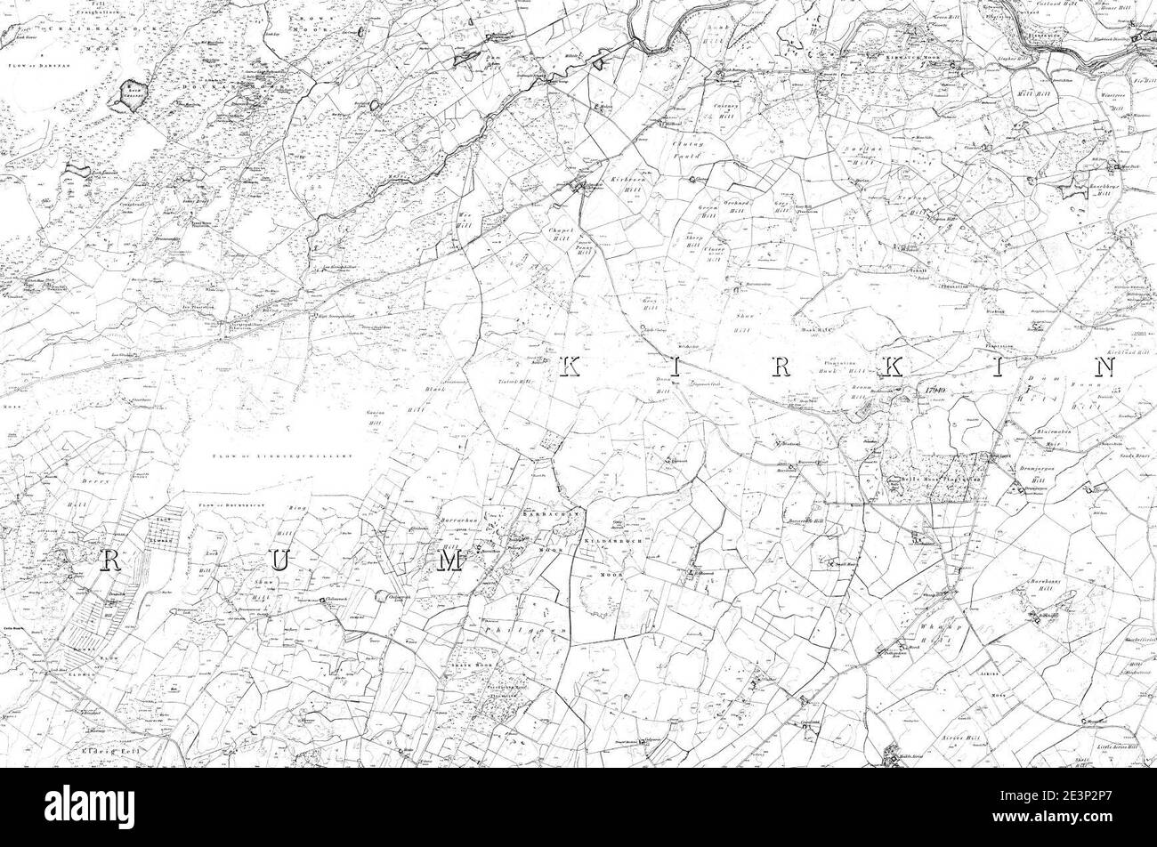 Map of Wigtownshire Sheet 025, Ordnance Survey, 18471850 Stock Photo