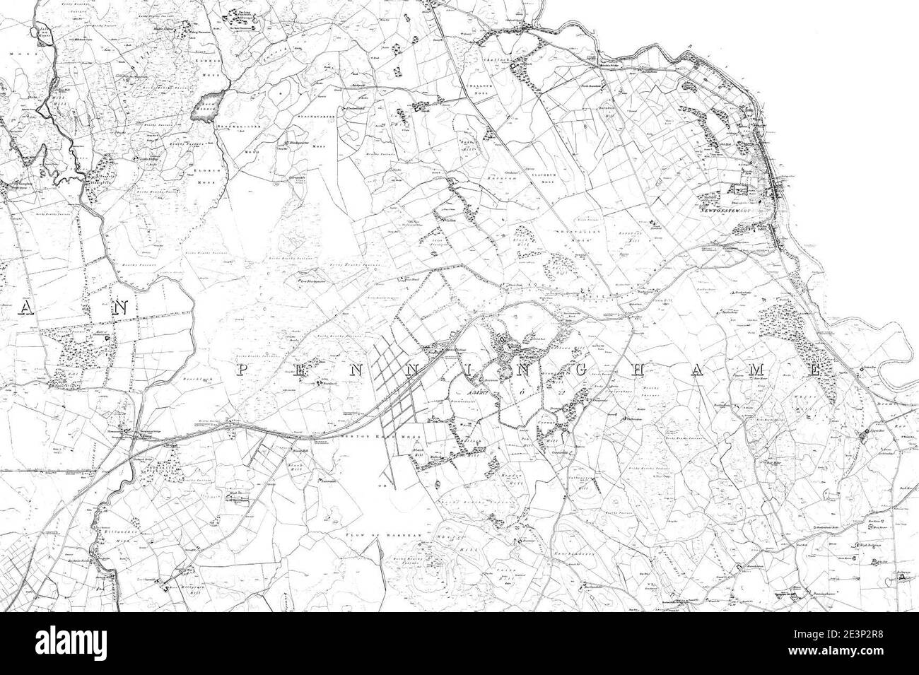 Map of Wigtownshire Sheet 013, Ordnance Survey, 18471850 Stock Photo