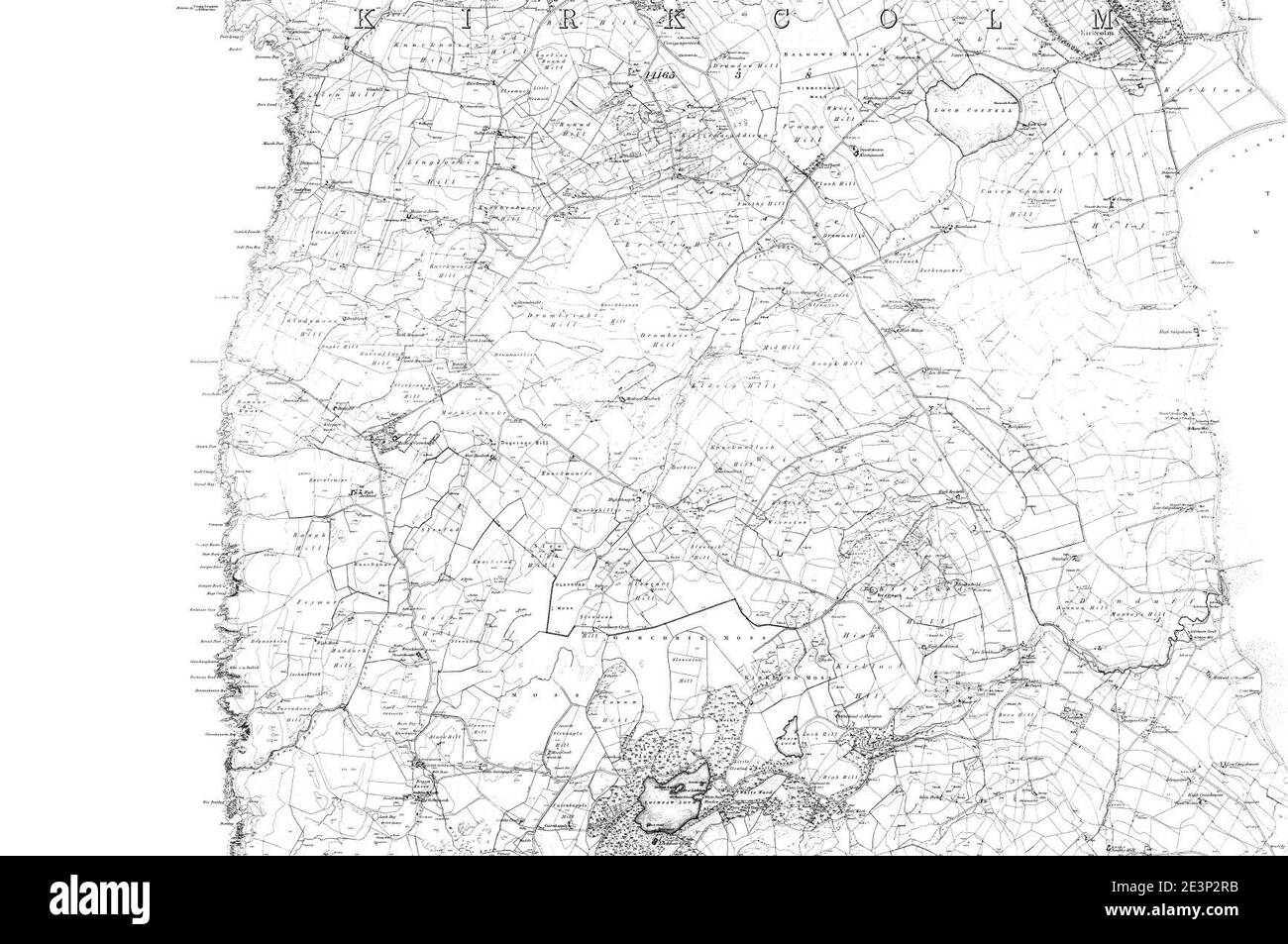 Map of Wigtownshire Sheet 009, Ordnance Survey, 18471850 Stock Photo