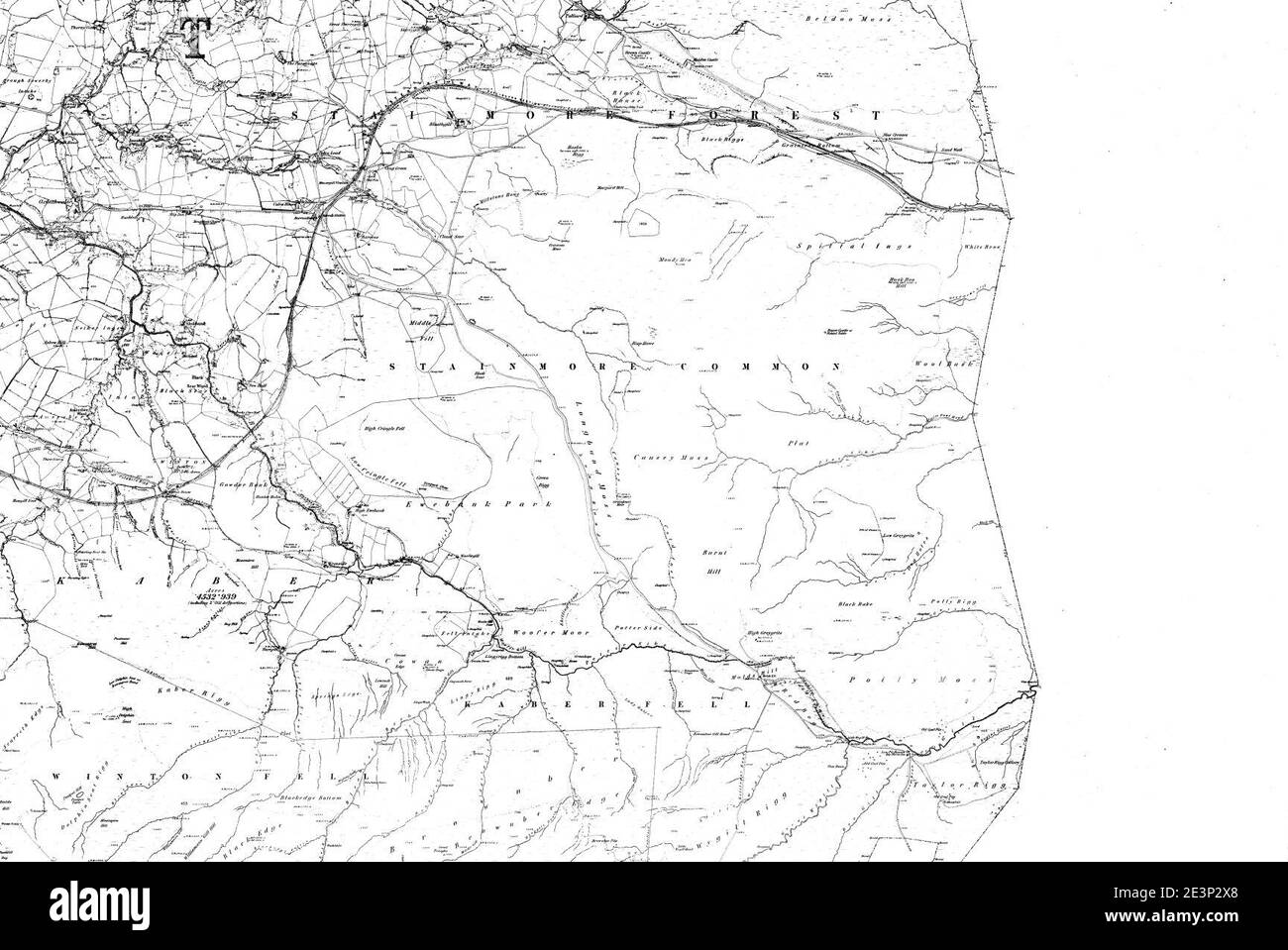 Map of Westmorland Sheet 024, Ordnance Survey, 18611863 Stock Photo