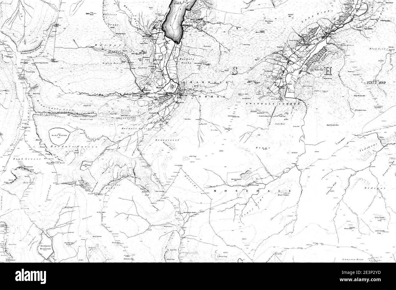 Map of Westmorland Sheet 020, Ordnance Survey, 18611863 Stock Photo