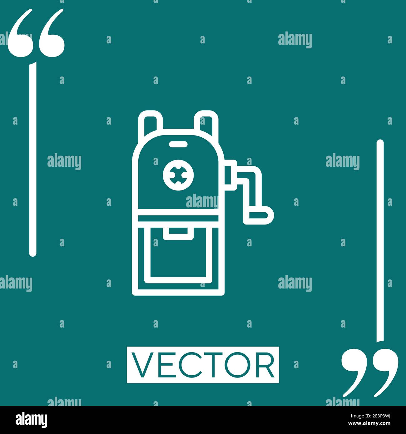 sharpener vector icon Linear icon. Editable stroked line Stock Vector