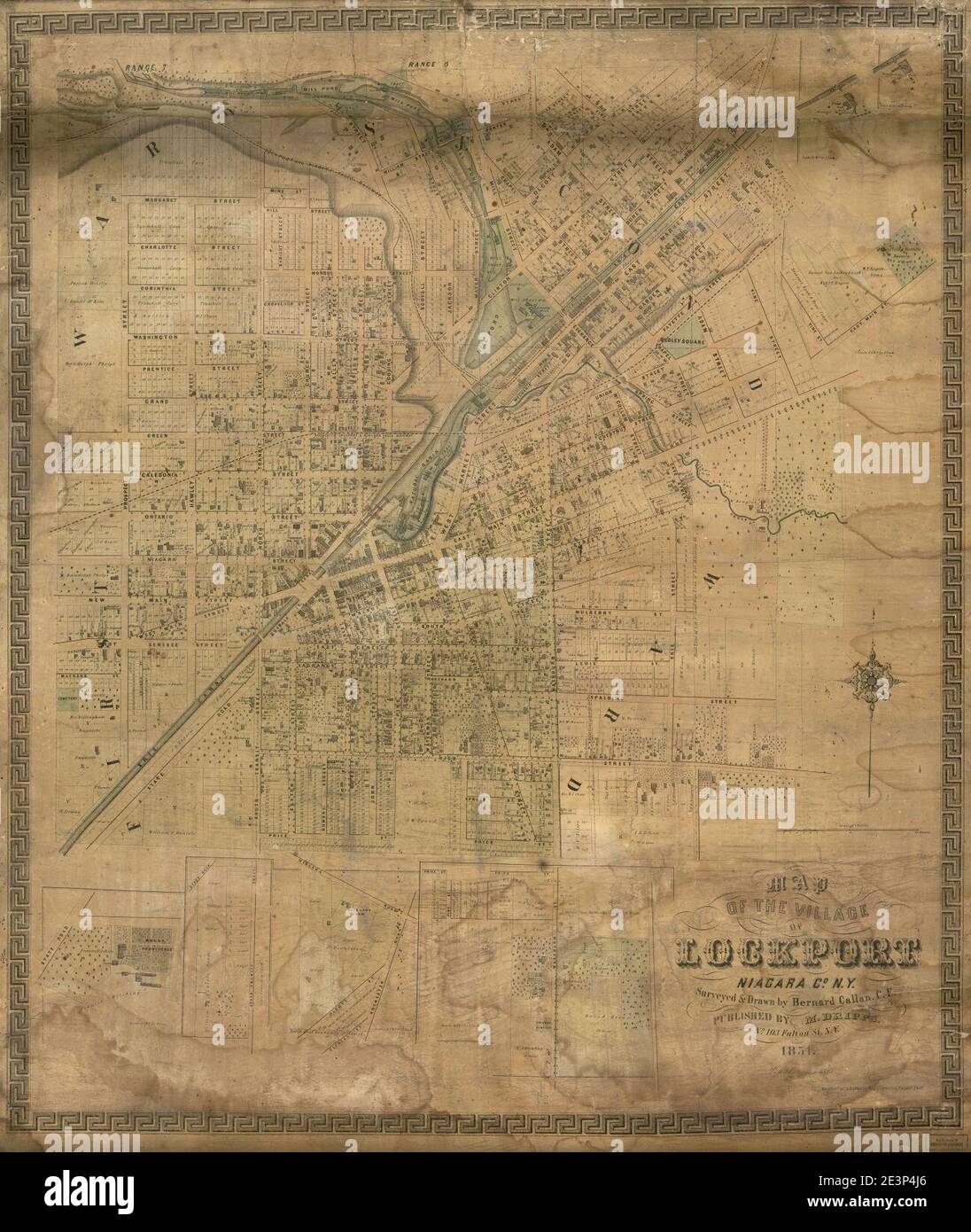 Map of the village of Lockport, Niagara Co., N.Y Stock Photo Alamy