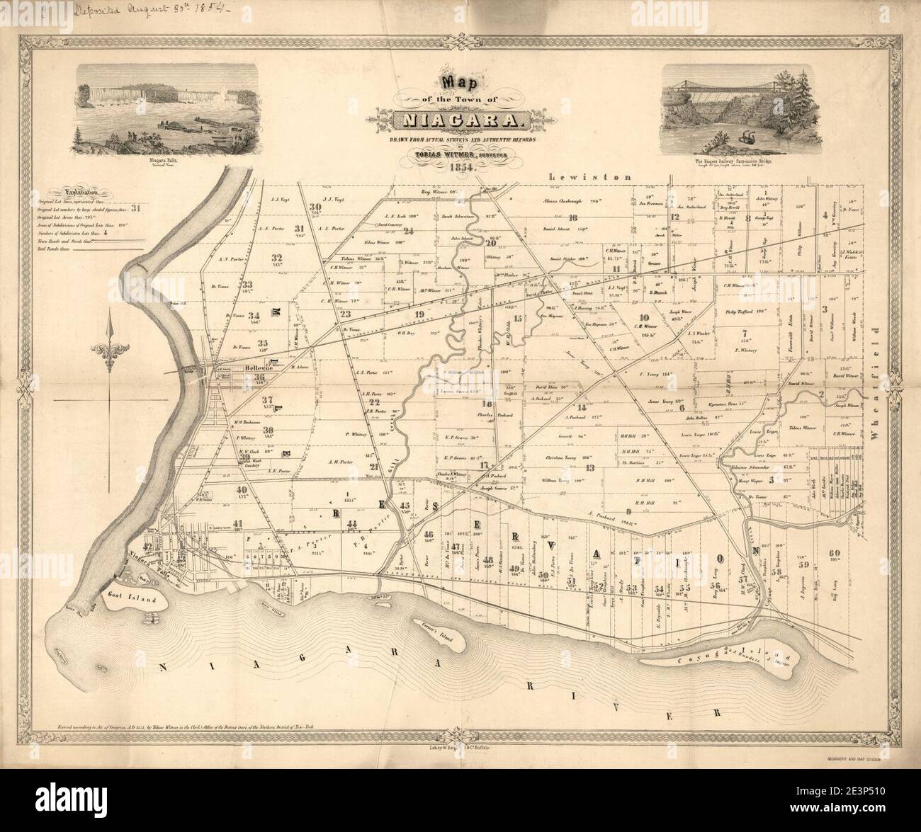 Map Of The Town Of Niagara 2E3P510 