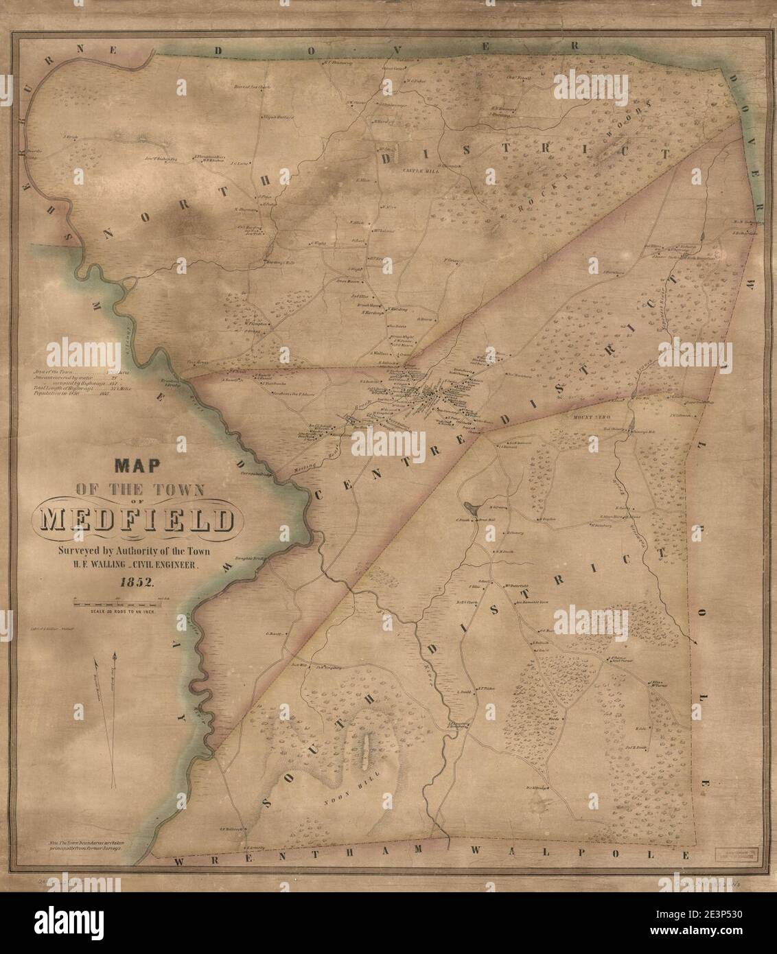 Medfield map hires stock photography and images Alamy