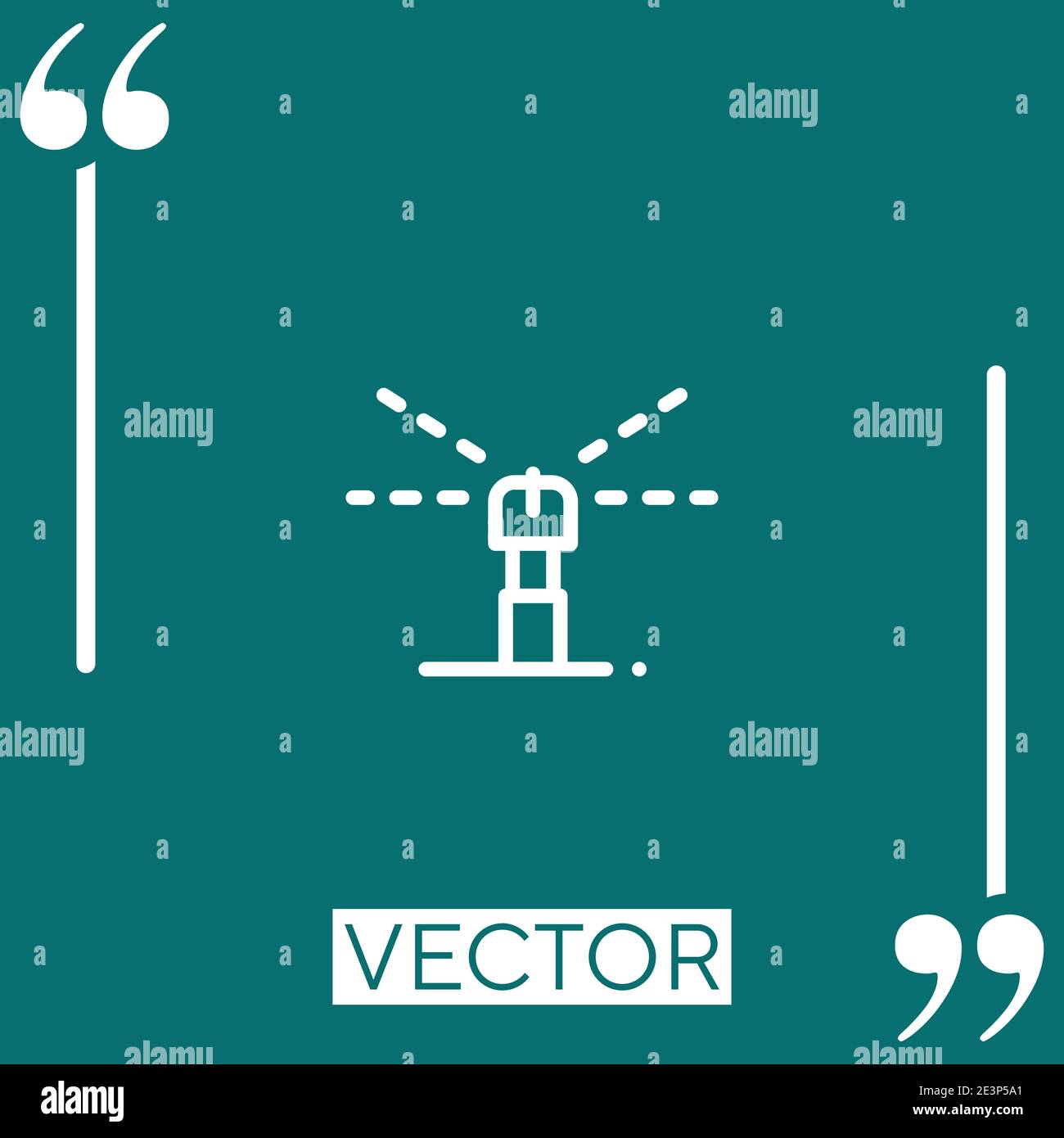 sprinkler vector icon Linear icon. Editable stroked line Stock Vector