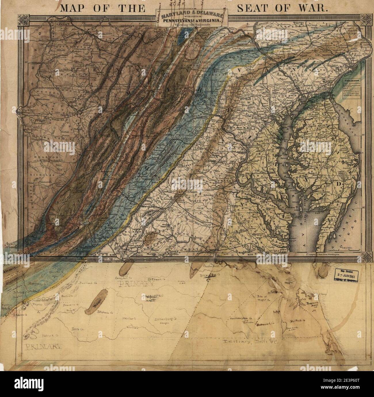 Map of the seat of war. Maryland & Delaware with parts of Pennsylvania