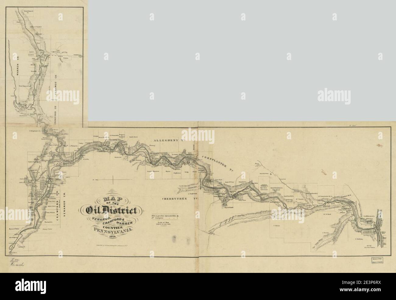Map of the oil districtVenango, Crawford & Warren counties