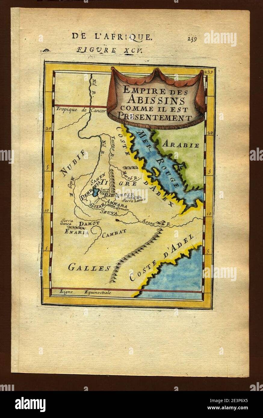 Map of the modern Abyssinian empire, 1683 Stock Photo - Alamy