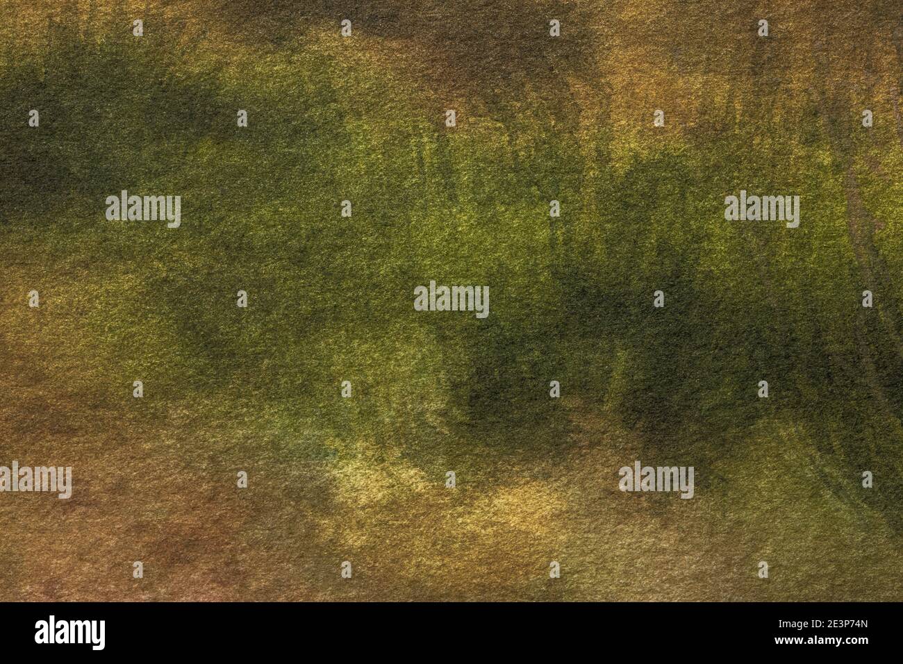Abstract art background dark green and brown colors. Watercolor ...