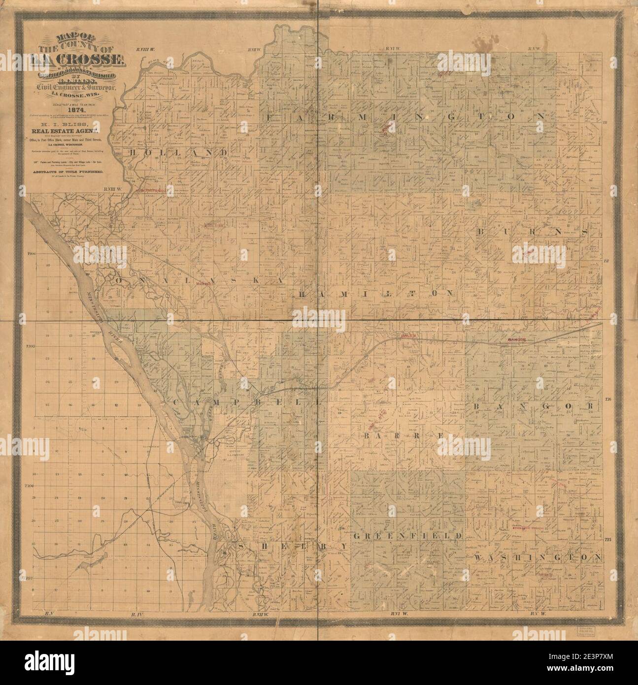 Map of la crosse hires stock photography and images Alamy