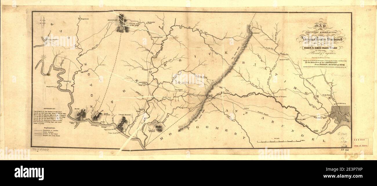 Map of the country embracing the various routes surveyed for the Balt ...