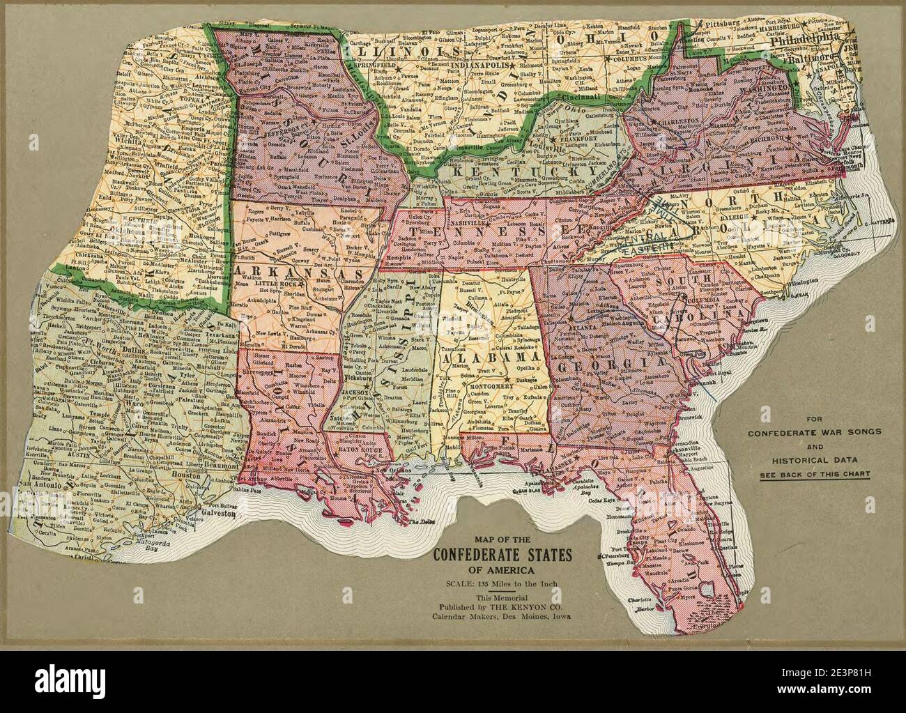 Confederate states of america map hires stock photography and images Alamy