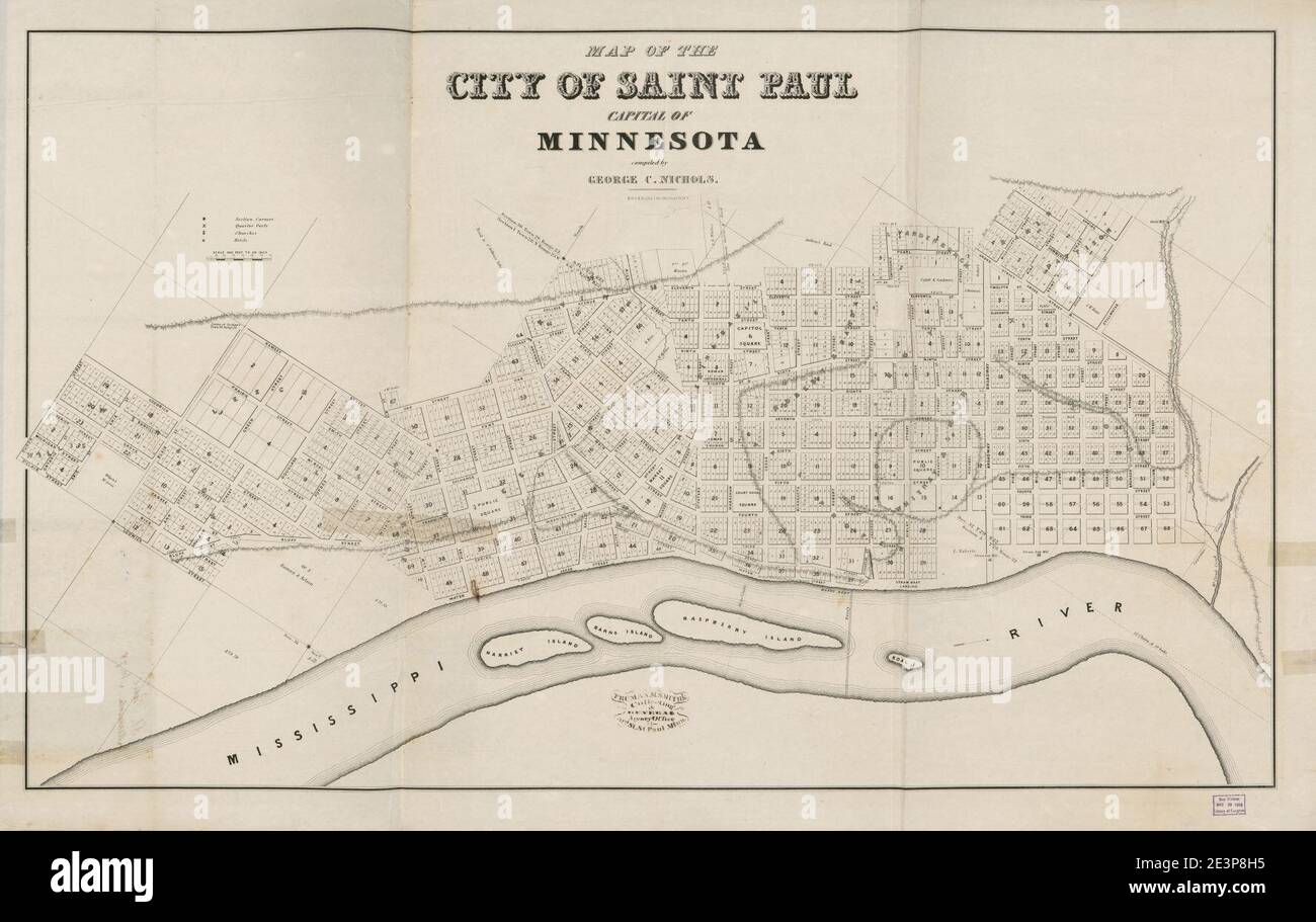Map of the city of Saint Paul, capital of Minnesota Stock Photo Alamy