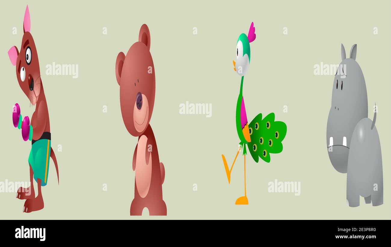 cute animals vector art icon Stock Vector Image & Art - Alamy