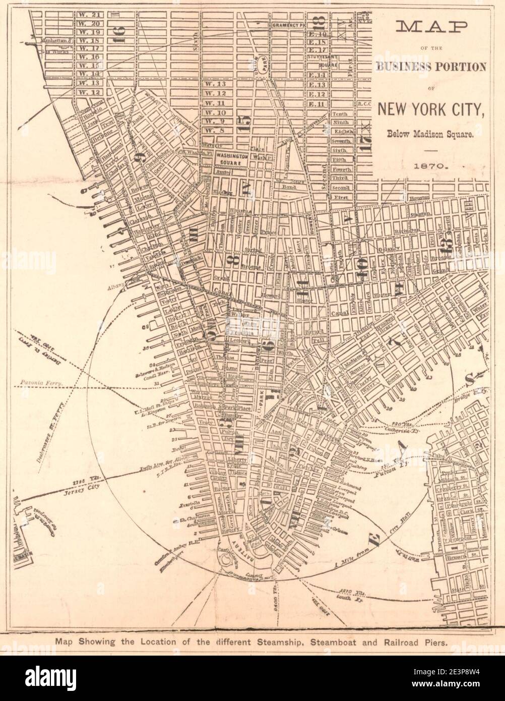 Map of new york city 1870 hires stock photography and images Alamy