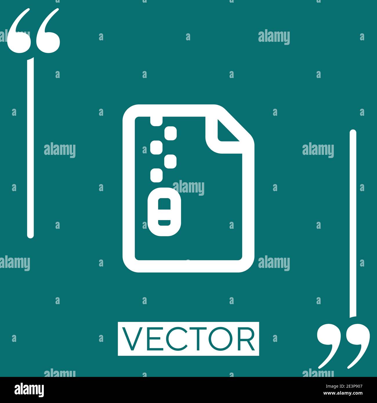 zip file Linear icon. Editable stroke line Stock Vector