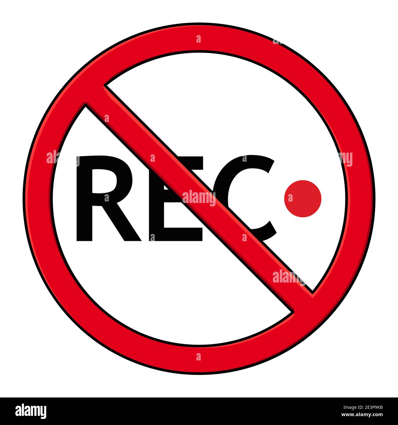 No rec icon Cut Out Stock Images & Pictures Alamy